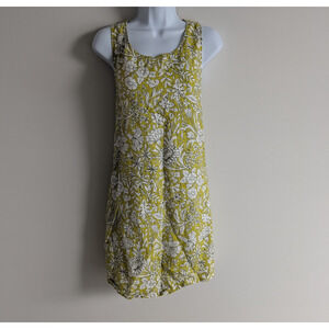 Rachel Ashwell Linen Dress Womens Large Floral Coastal Shift Vacation Cottage